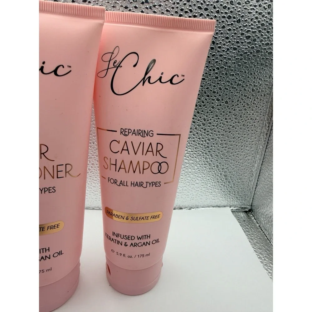 Le Chic Repairing Caviar Shampoo & Conditioner Set, Keratin, Paraben-Free, 5.9oz